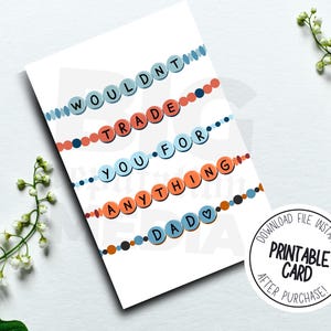 Tarjeta del Día del Padre, impresión DIY desde casa, regalo personal para papá, 3 tamaños incluidos
