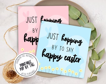 Happy Easter Real Estate Pop By Tag: Spring Realtor Gift (Digital Download)