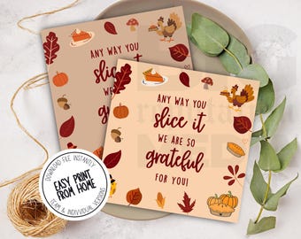 Thanksgiving Real Estate Pop By Tag: Grateful Pie Gift (PDF)