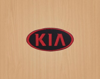 Patch auto, Patch logo rosso, Toppa ferro su toppa, Patch ricamata per giacche, Patch facile, Cuci su toppa 10x5cm