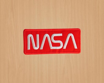 Movies patch, Science patch Red, Iron on patch, Embroidered patch for jackets, Easy Patch, Sew on patch 9.5X4.5cm
