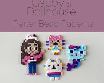 Perler Bead Patterns for Gabby and Her Playhouse Friends