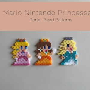 DIGITAL FILE ONLY - Peach, Daisy, Rosalina Perler Bead Patterns Download