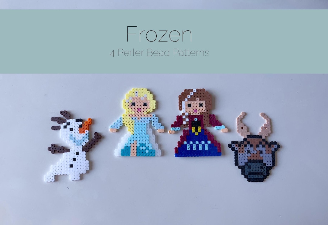 DIGITAL FILE for Anna, Elsa, Olaf and Sven Perler Bead Patterns