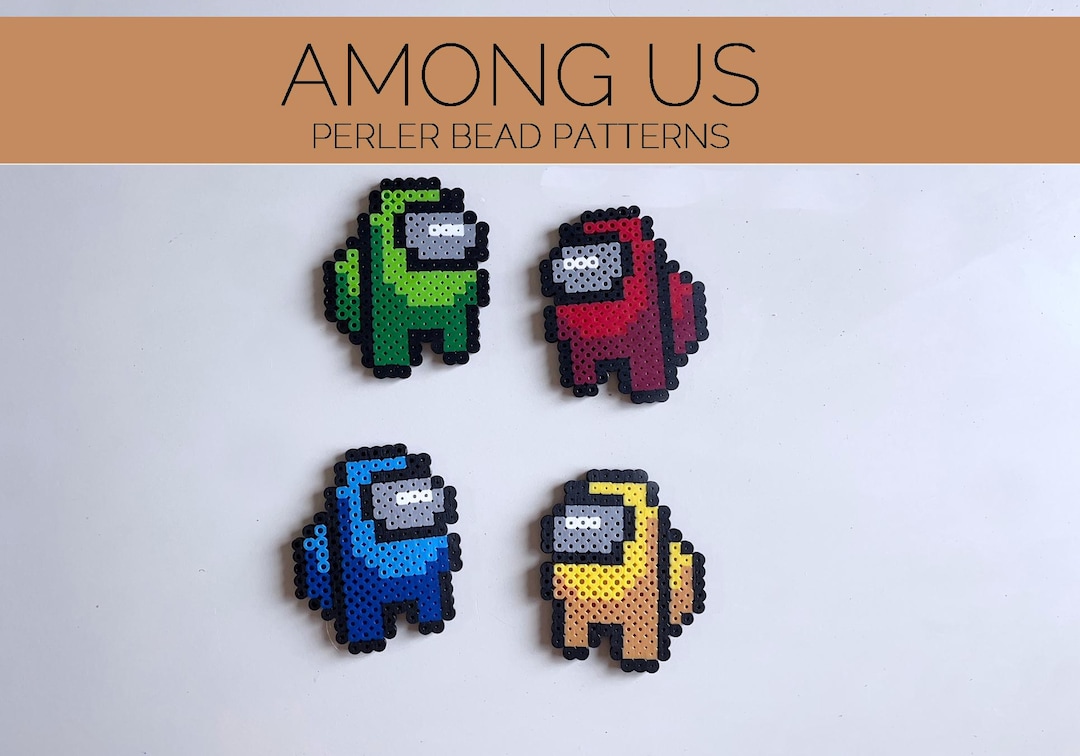 DIGITAL FILE ONLY Among Us Characters Perler Bead Pattern