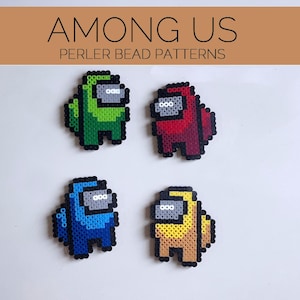 DIGITAL FILE ONLY - Among Us Characters Perler Bead Pattern