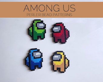 DIGITAL FILE ONLY - Among Us Characters Perler Bead Pattern