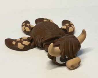 Adorable tortuga de las Tierras Altas impresa en 3D