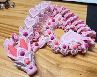 Galleta con forma de corazón de dragón impresa en 3D: decoración para San Valentín