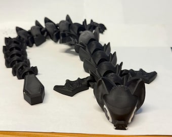 Misterioso dragón murciélago flexible impreso en 3D