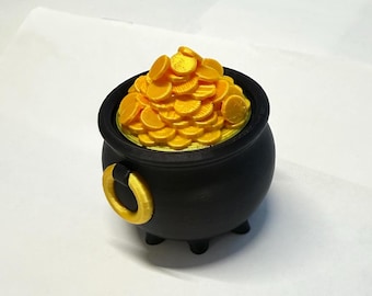 Fidget Spinner de Olla de Oro Impreso en 3D: Juguete de Escritorio para el Día de San Patricio