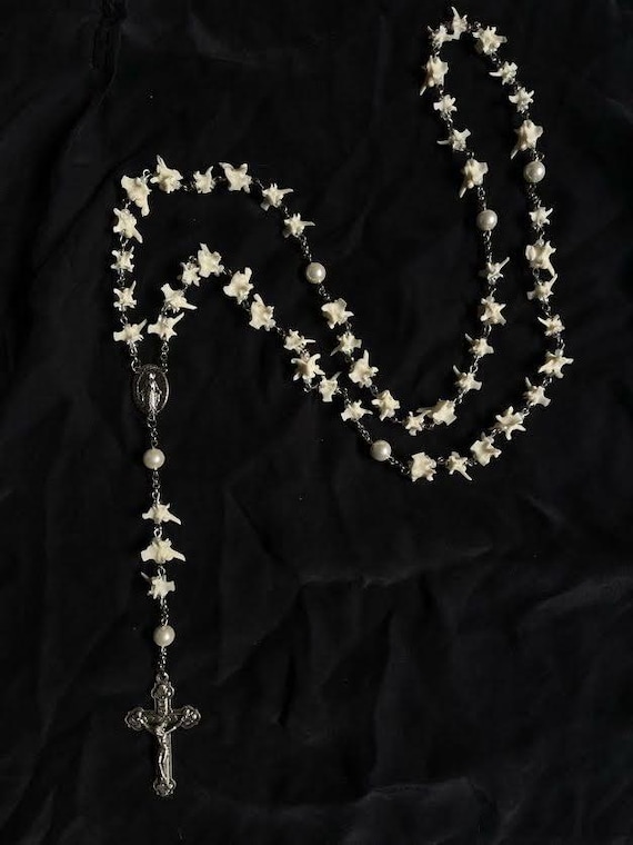Rattlesnake Vertebrae Rosary: Gothic Crucifix Bone Necklace - Etsy