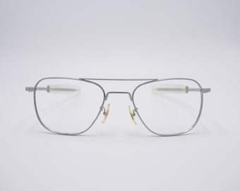1980s Vintage American Optical Aviator sunglasses 52-20 frames only Silver US Army