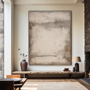 Large Beige And Brown Minimalist Wall Art Beige Abstract Painting On Canvas Wabi Sabi Wall Art Abstract Wall Art Neutral Wall Decor