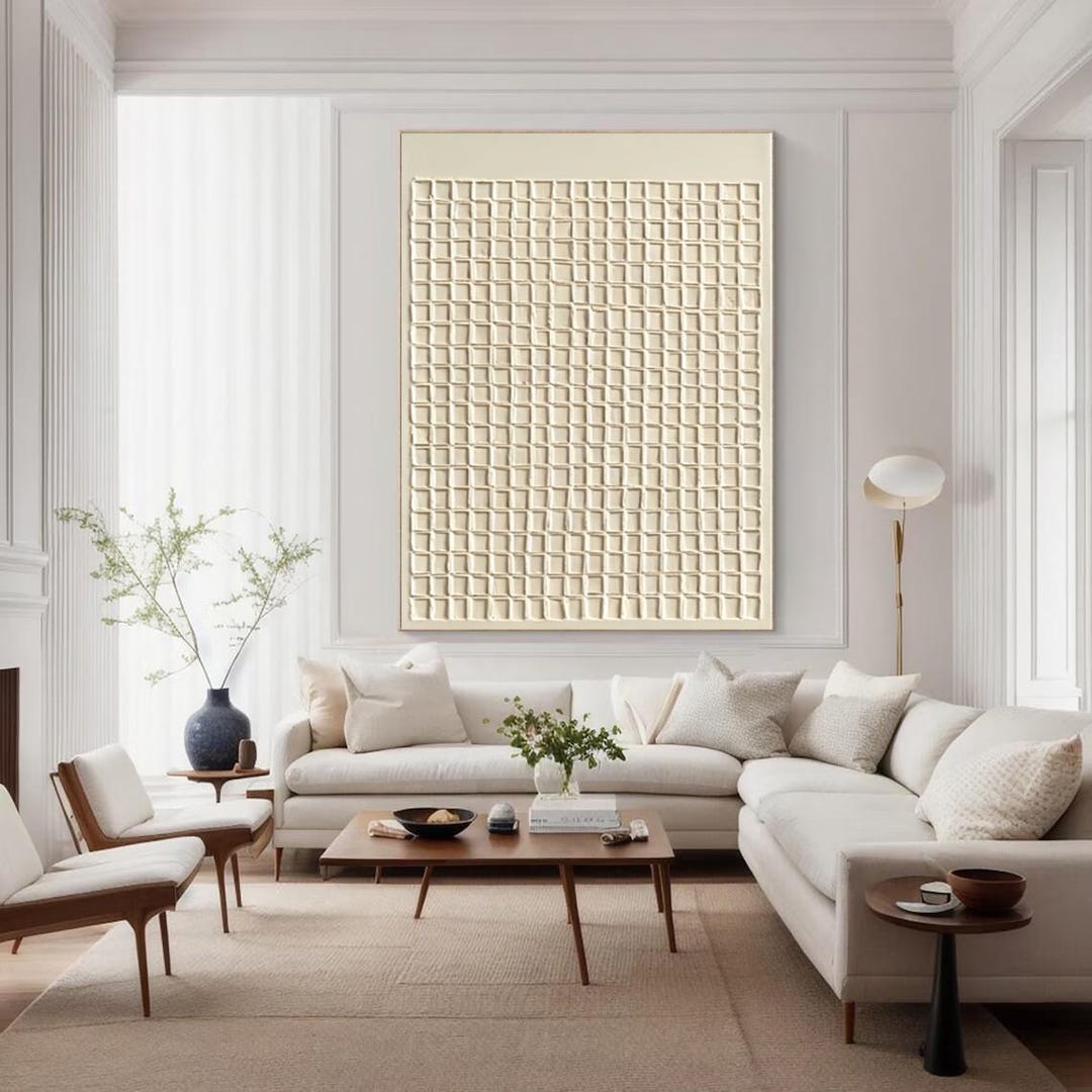 Wabi Sabi Textured Beige Canvas Art, Neutral Minimalist Abstract ...