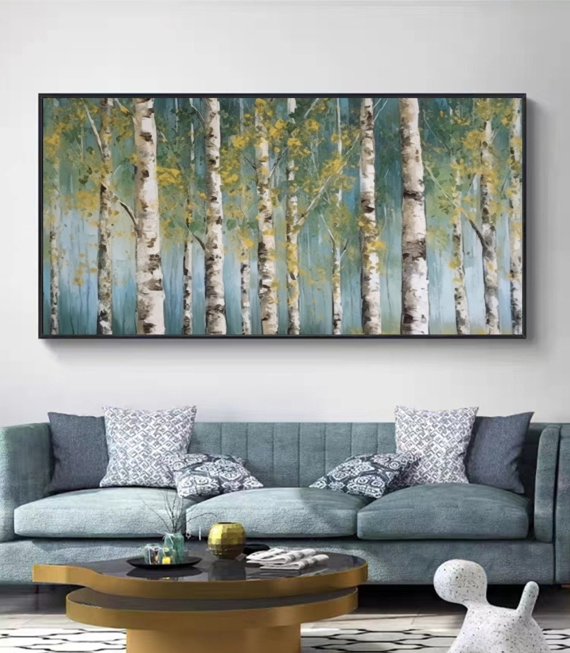 Original 6x6 Acrylic Birch Tree Painting, Mini Canvas Art, Abstract Tree  Decor, Textured Art Decor, Birch Tree Decor, Small Canvas Painting