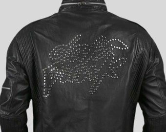 daft punk homework bomber jacket Daft Punk Electroma Leather get lucky Jacket, Genuine Leather Jacket, Best gift for him, Men's biker leather jacket, Christmas gift