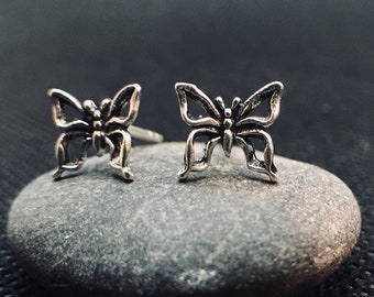 Doorzichtige vlinder oorbellen Sterling Zilver 925 - TSE042