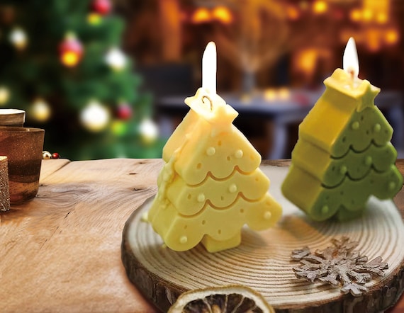 3D Christmas Pine Cone Silicone Candle Molds Beeswax Candles Making Mold DIY