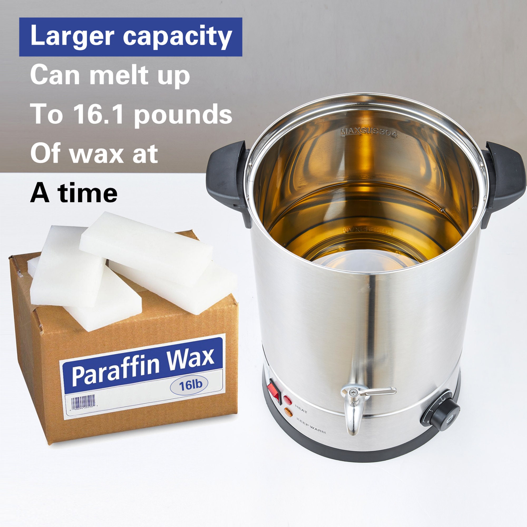 Wax Melter for Candle Making with Thermal Jacket, 20Qts/29.26Lbs