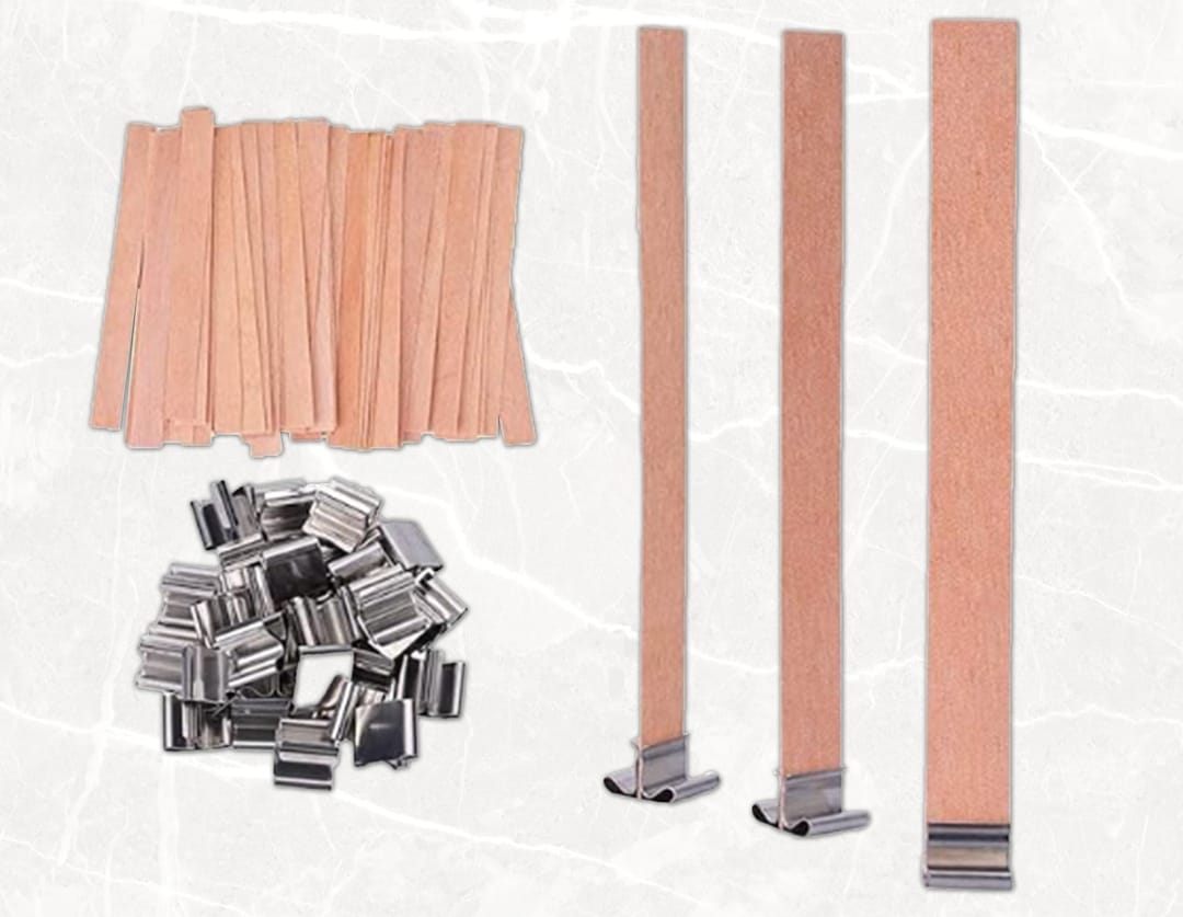 Stoppini In Cotone Per Candele Fai Da Te | 61 Metri Di Corda + 100 Adesivi E Portastoppino | Kit Completo Per Candele Artigianali - 4