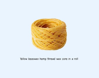 Light Beeswax Hemp Wick, 196 ft Spool, 100% Organic Hemp Wick Well Coated with Beeswax, Standard Size (0.78mm )