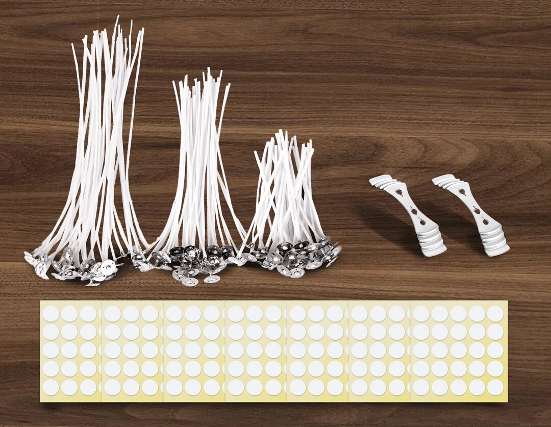 Candle Wicks 90 Pcs 4 Inch, 6 Inch, 8 Inch With 2 Candle Wick Holders