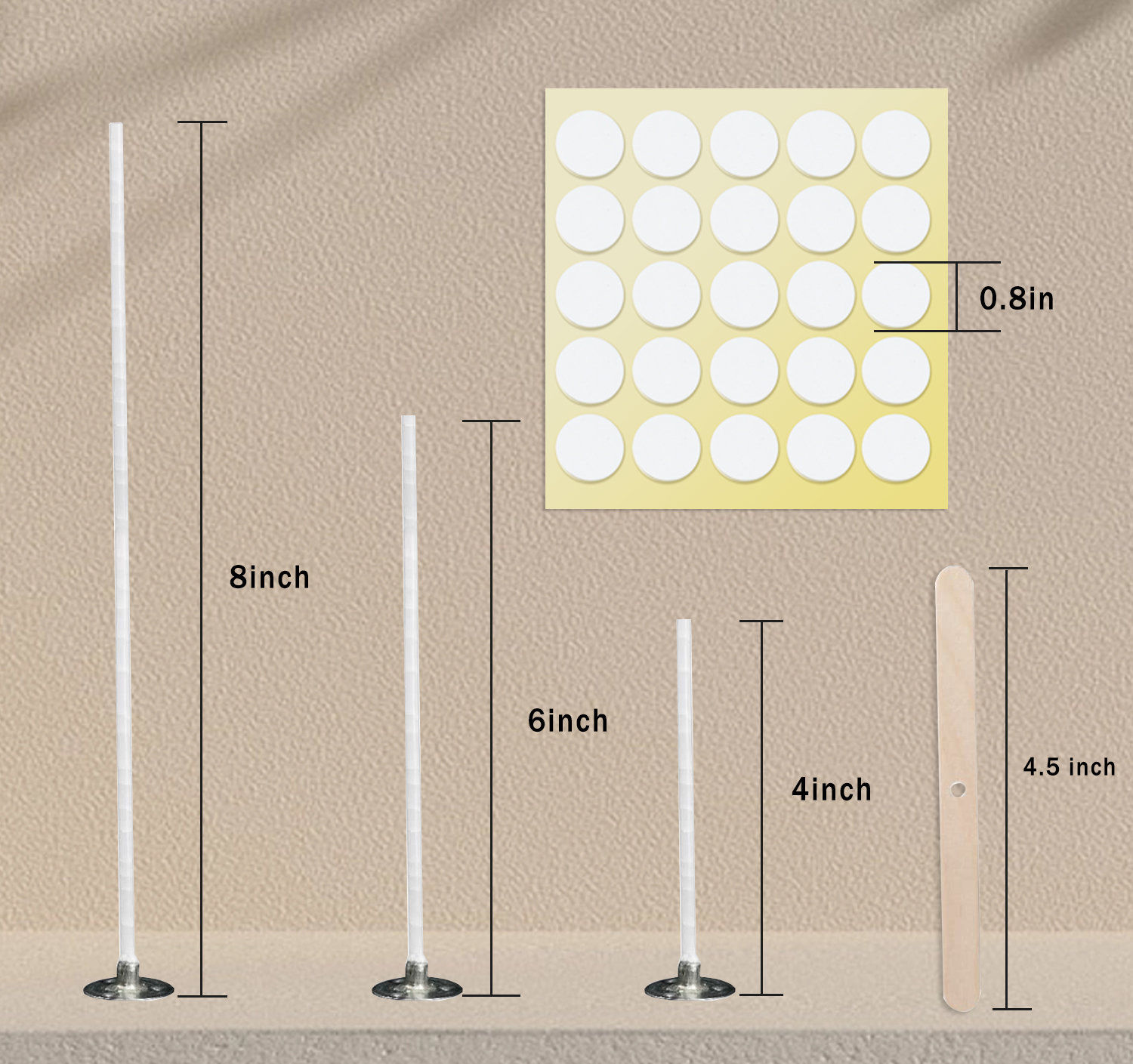 100pcs Pre-Waxed Candle Wicks With Metal Tabs - 9cm Cotton Core Wicks For DIY Candle Making