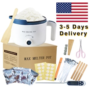 Candle Making Kit with Electric Wax Melter Pot, DIY Candle Making Supplies for Beginners (Capacity 1.8L/60 oz)