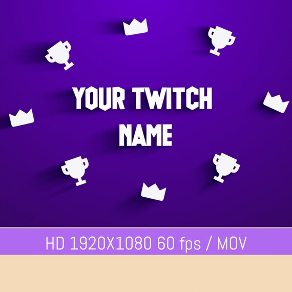 Animated Twitch Custom Twitch Name Cute Twitch Overlay Etsy