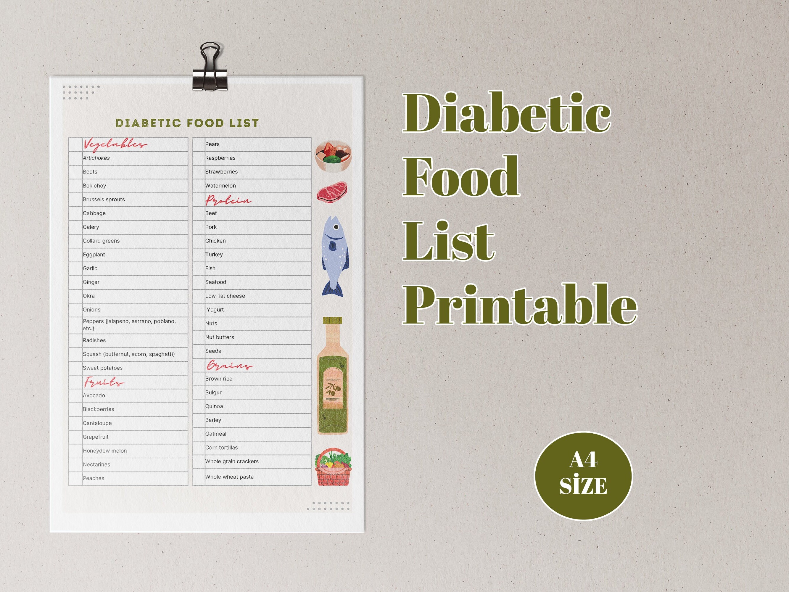 Essential Diabetic Food List PDF Healthy Diabetes Food List Diabetic 