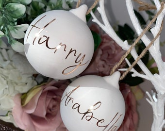Ceramic Bauble | Personalised Ceramic bauble | Christmas decoration personalised | name decoration | 1st Christmas | Fiver Friday