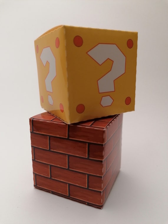 DIY File Template Printable super Mario Brick and Question - Etsy