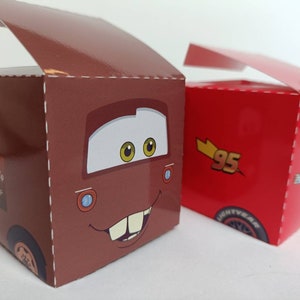 DIY File Template Printable Cars Treat Box Birthday Decoration Party ...