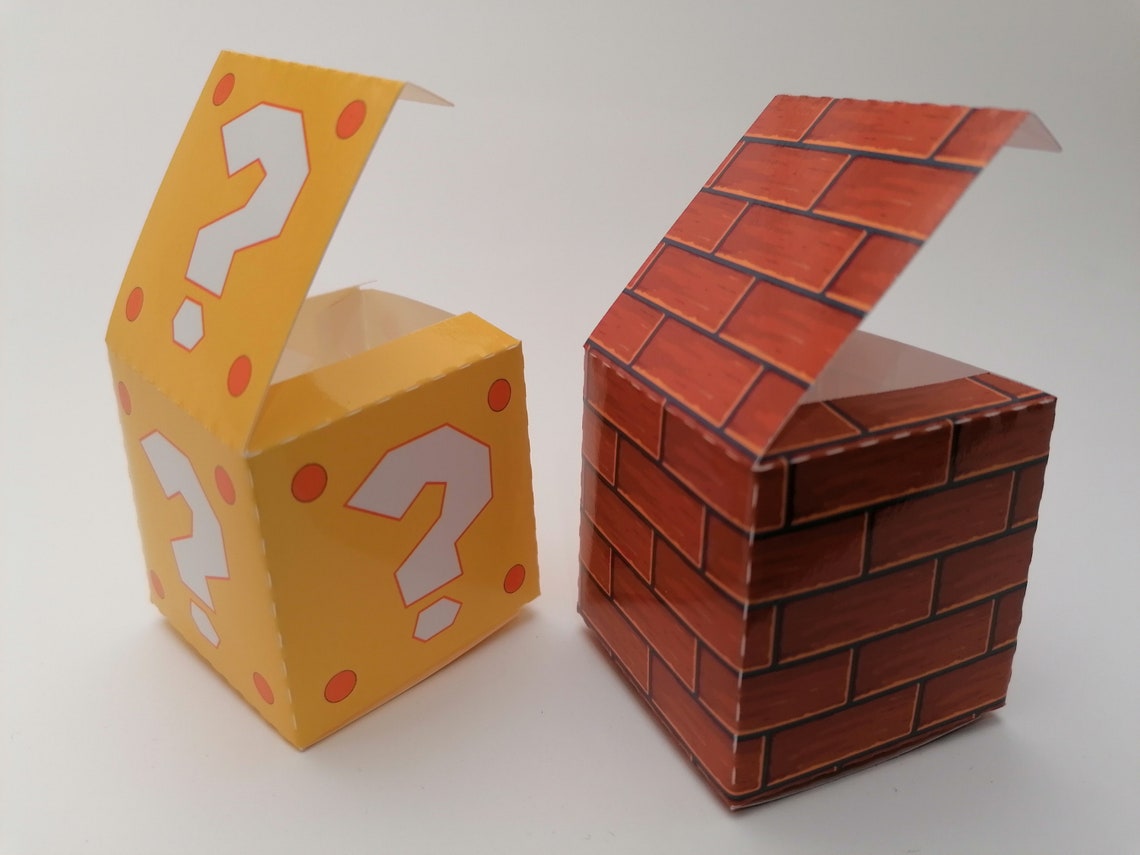 DIY File Template Printable super Mario Brick and Question - Etsy Canada