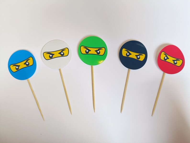 Instant Download Ninja Cupcake Toppers Printable Ninja Labels - Etsy