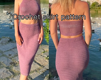 English. Crochet pattern for skirt “Classic”. Clear tutorial for crochet skirt. All sizes.