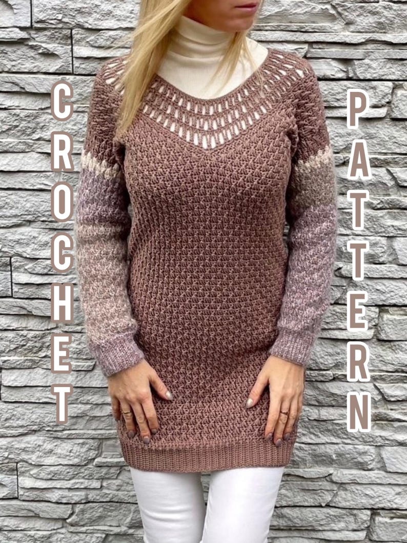 Inglés. Patrón para el jersey de crochet «Light». Patrón para el jersey de mohair «Light» para niños. Tallas XS-3XL. Idioma inglés. imagen 1