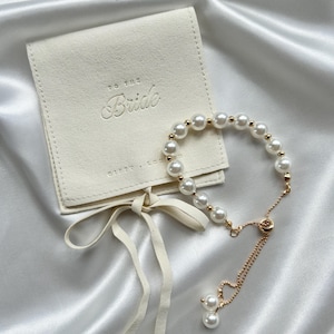Bride to be gift Gold | Pearl bride bracelet | bride to be bracelet | Bride gift | bridal gift | bridal shower gift | wedding day gift