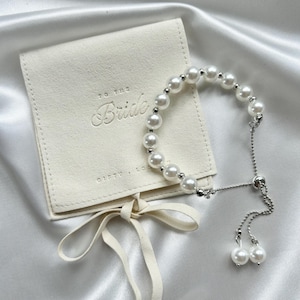 Bride to be gift Silver | Pearl bride bracelet | bride to be bracelet | Bride gift | bridal gift | bridal shower gift | wedding day gift