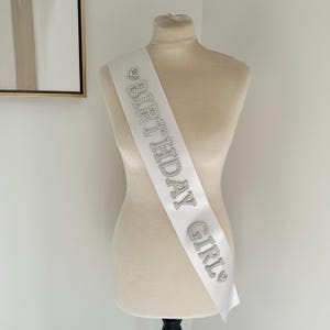 Birthday Girl Sash | Personalised Birthday Party Sash | Last Disco theme | Diamanté Sparkle Sash | Fourty Sash | Birthday Gift | Sixty Sash