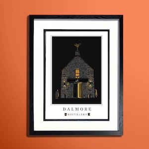 DALMORE DISTILLERY - whisky, whiskey,malt whisky, Scotland, Scottish, drinks, beer, Glasgow, gift, art, architecture, illustration