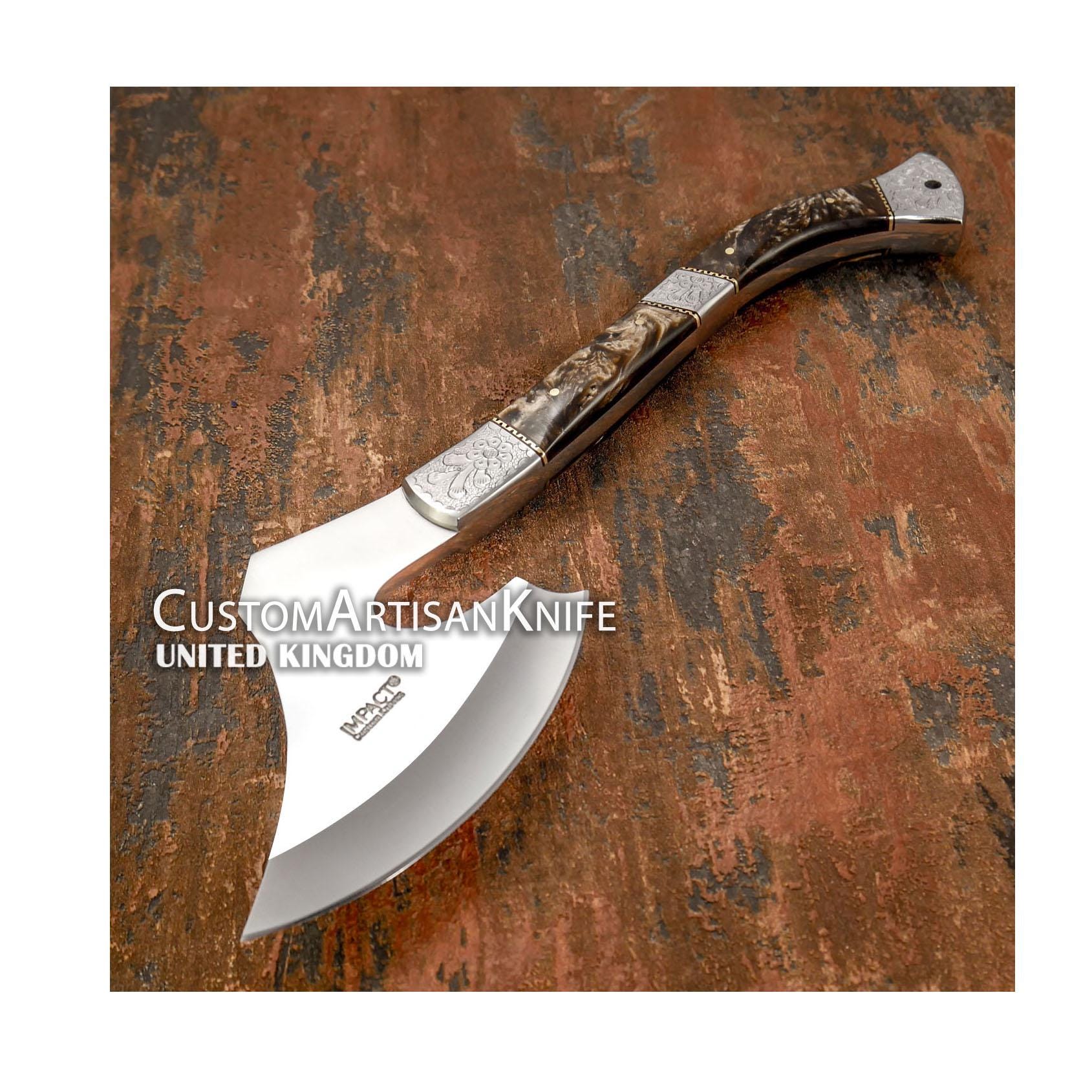1 of a kind custom D2 Full Tang Hatchet AXE Tomahawk Knife