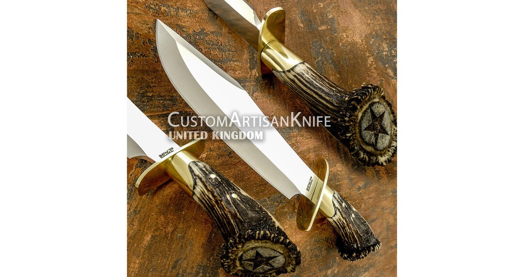 Hand Custom Inglourious Basterds Bowie Knife Crown Antler