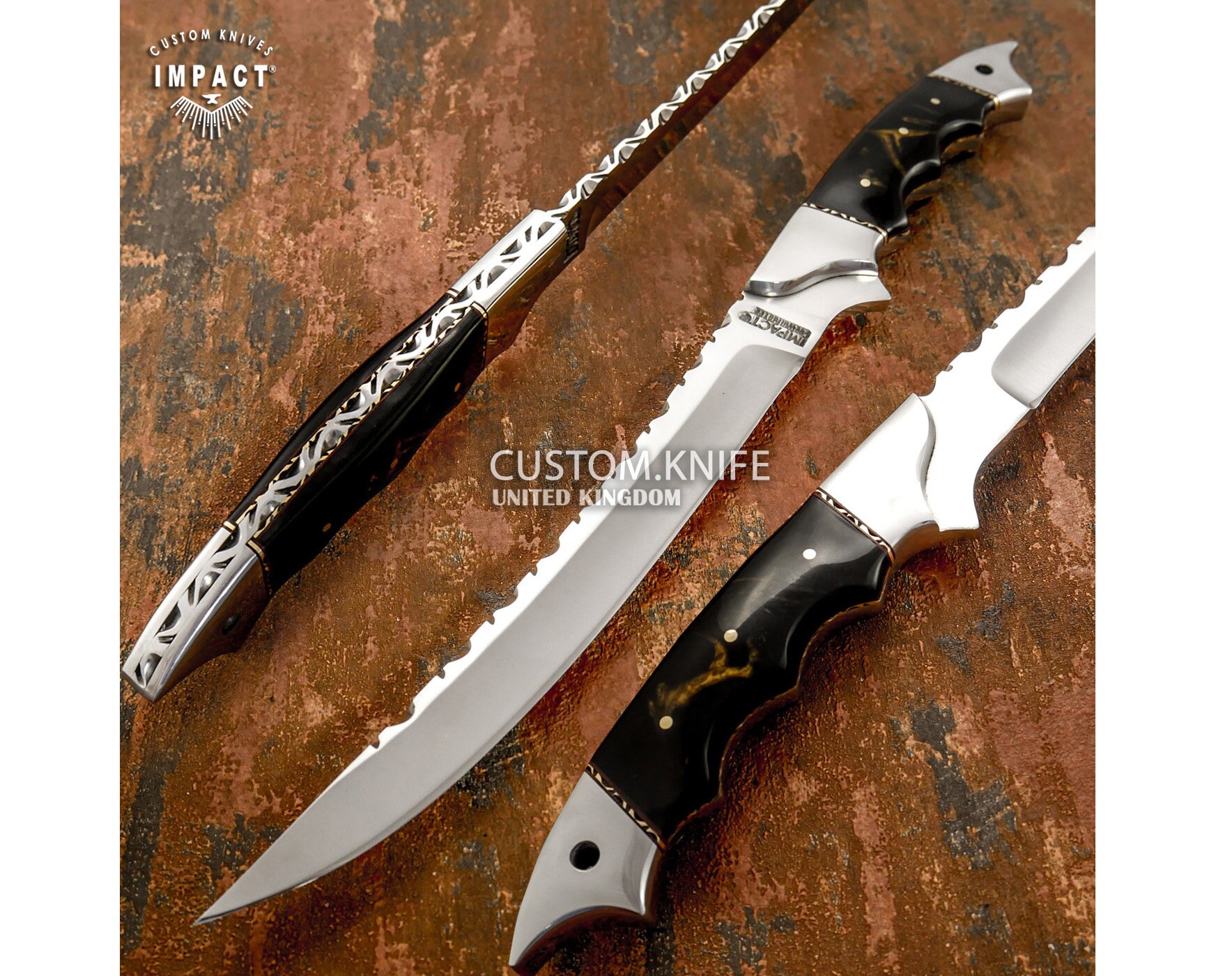 Hand Custom Full Tang Bushcraft Bowie Knife Etsy