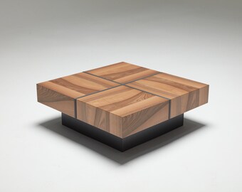 study table organizer Walnut Coffee Table with Drawers / Coffee Table with Storage / Modern Coffee Table / Storage Table