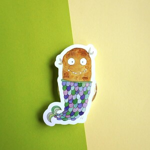 Sirena de patata. Pegatina.