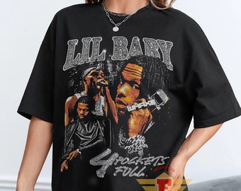 Vintage Style Lil Baby T shirt, Lil baby shirt,  Rap Tees, Hip Hop, Retro Gift