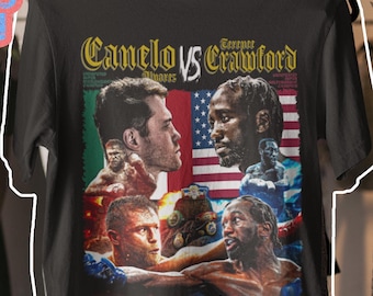 カネロ vs クロフォード ヴィンテージ ボクシングシャツ - アッシュ