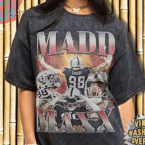 MADD Maxx Crosby Vintage Wash T-Shirt – 90s Bootleg Style Football Tee